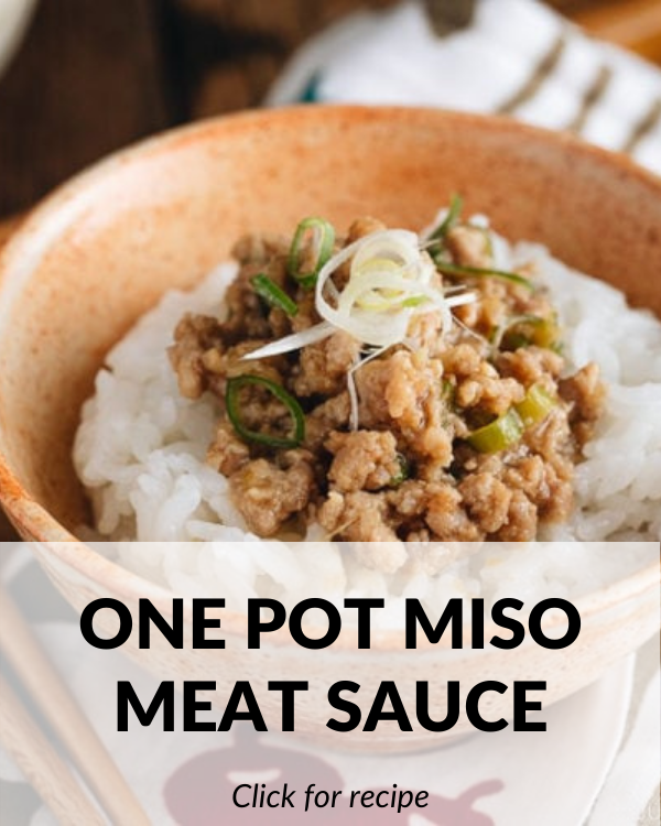 One Pot Easy Miso Meat Sauce